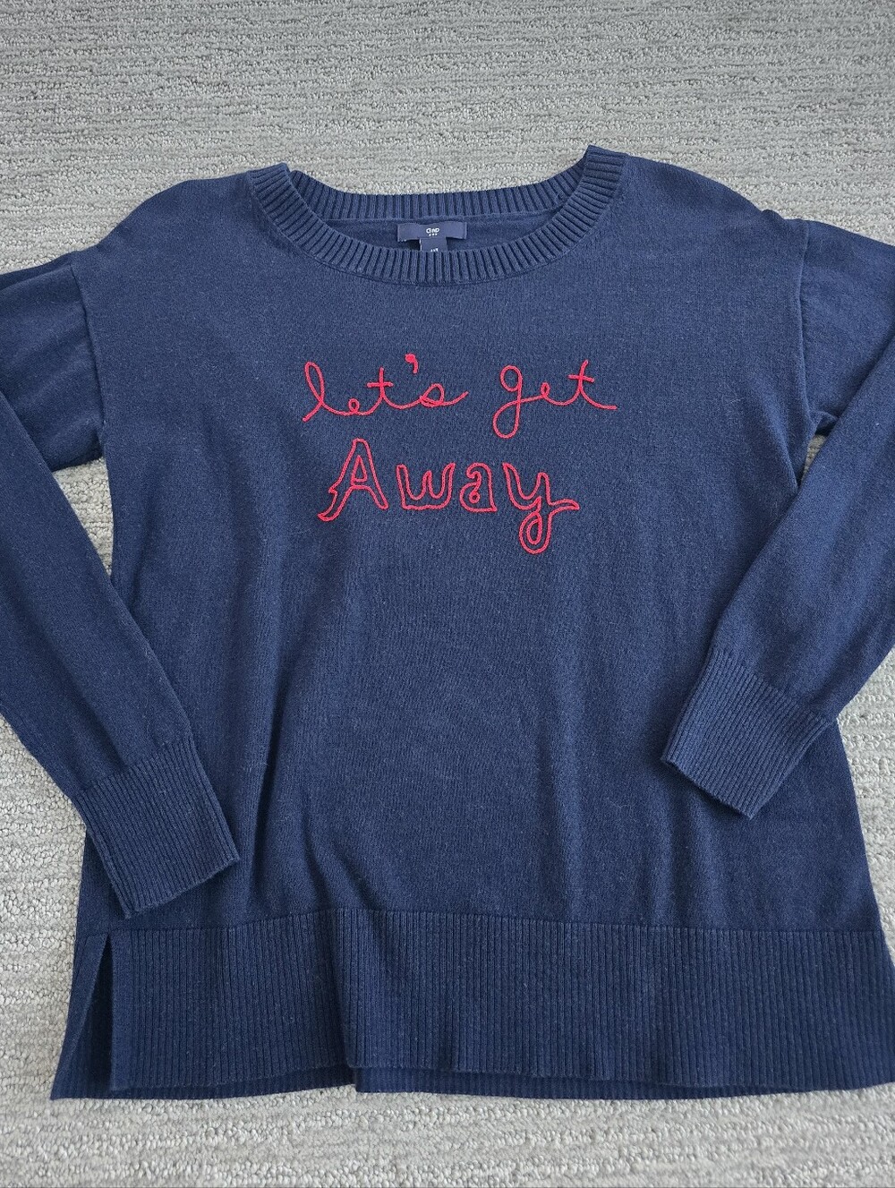Gap 'Let's Get Away' Embroidered Sweater
